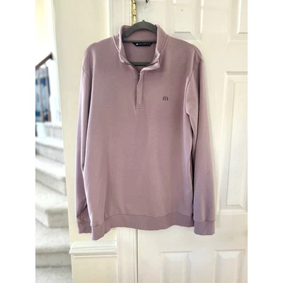 Travis Mathew Light Purple Quarter Zip Long Sleeve Pull Over - Image 1 of 4