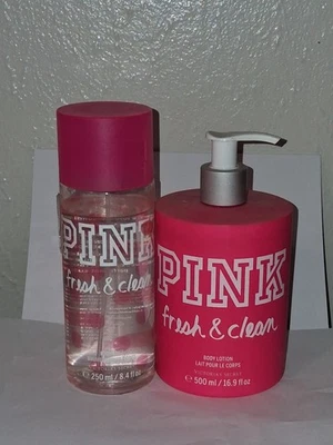 ROSA Victoria's Secret Fresh & Clean 16.9oz Loción Corporal y 8.4oz Fragancia Bruma Foto 1 de 2