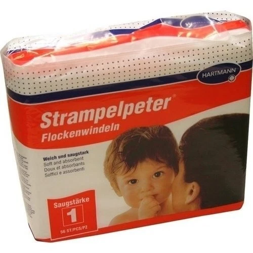 STRAMPELPETER Flockenwindeln Saugstärke 1, 56 St - Bild 1 von 1