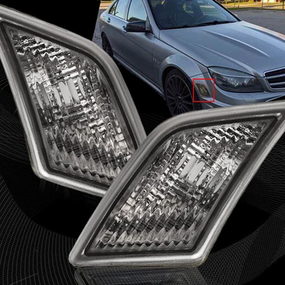 Fit MERCEDES-BENZ W204 C300/C350 Pair Clear Lens Marker Side Lights LED Lights - Image 1 of 4