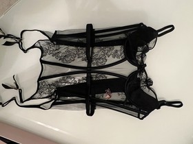 Agent Provocateur Black Lace Corset Bustier Maidens Glamour UK 32D EU 70D