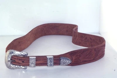 Cinturón De Colección RMS Romero Martinex Sandoval Oro 10k Esterlina 925 México Cuero 29" Foto 1 de 4