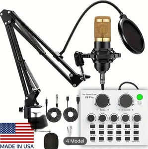 Home Recording Kit Computer Mic Kit for Podcasting Gaming Streaming Singing - Picture 1 of 5
