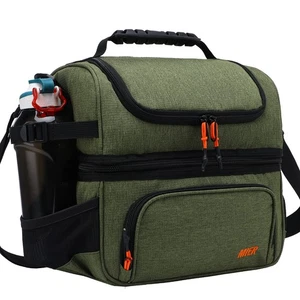 Bolsa de almuerzo de doble compartimento con correa para el hombro para hombre y mujer aislante... - Imagen 1 de 8