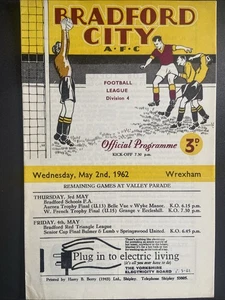 Bradford City v Wrexham(Division 4 61/2) 2/5/62 - Picture 1 of 3