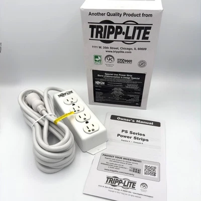 Tripp Lite PS-415-HG 4-Outlet Power Strip With 15 Ft Cord Hospital Grade White - Image 1 of 4