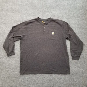 Carhartt Men Sweatshirt Original Fit 3XL Gray Crewneck 1/4 Button Up Stretch - Picture 1 of 12