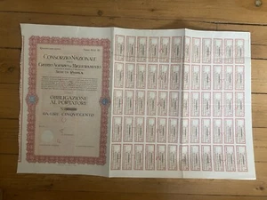 500 CREDITO AGRARIO DI MIGLIORAMENTO (ROMA ITALIE) 1934 (H2) - Foto 1 di 1