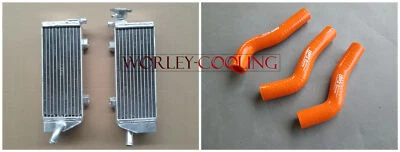 Aluminum Radiator&ORANGE hose FOR KTM 250/450/505 SX-F/SXF 2007 2008 2009 2010 - Изображение 1 из 4