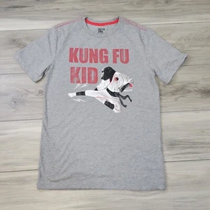 Spotted Zebra T-Shirt Kids 2XL Gray Kung Fu Kid - Picture 1 of 7