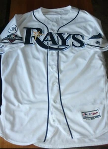 2019 Game Used Tampa Bay Rays Playoff Jersey Yonny Chirions P - Picture 1 of 6