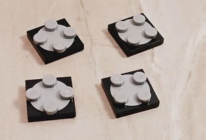 New LEGO Turntable Small 2x2 Lot of 4 Black Gray SPIN Lazy Susan Table Spinner - Picture 1 of 1