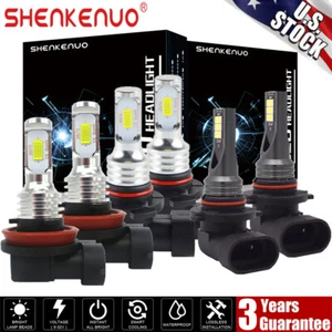 Combo LED Headlights + Fog Light Bulbs For Dodge Ram 1500 2500 3500 2009-2012 - Picture 1 of 19