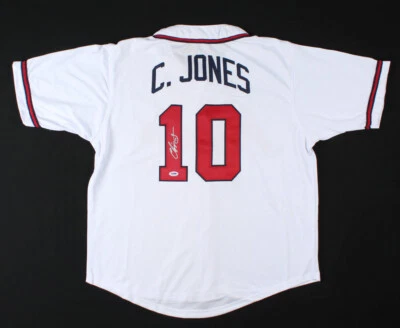 Chipper Jones Signed Atlanta Braves Jersey (PSA COA) HOF 8xAll Star 3rd Baseman  - Image 1 of 4