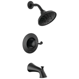 Delta Esato Tub & Shower Rough & Trim Matte Black-Certified Refurbished - Picture 1 of 11