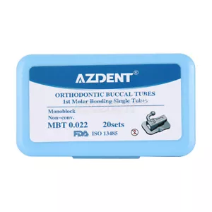 80pc AZDENT Dental Orthodontic Buccal Tubes 1st Molar MBT 022 Monoblock Bondable - Picture 1 of 23