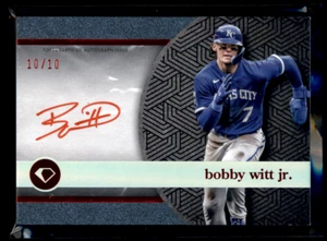 2024 Topps Diamond Icons White Polychromatink Auto Bobby Witt Jr Black Red 10/10 - Picture 1 of 2
