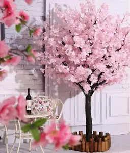 Artificial Cherry Blossom Trees Handmade Light Pink Tree Indoor Outdoor Home Off - Picture 1 of 3