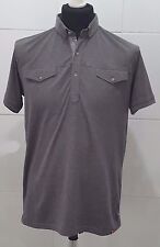 NEW Duke D555 Men's NELSON Button Down Collar Cotton S/Sleeve Polo Shirt, Grey