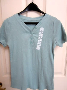T-shirt donna Duluth Trading Makers Studio cotone costina Slub taglia XSM - nuova con etichette - Foto 1 di 7
