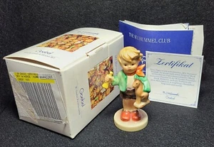 M.J. Hummel Goebel Junge mit Pferd Trompete #239C mit Box COA 3 1/2" Germany TMK 7 - Bild 1 von 4