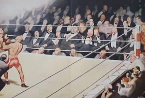 Rake at a Boxing Streichholz. 1934 Druck. Vintage. Der Fortschritt des modernen Rake. Sport. - Bild 1 von 7