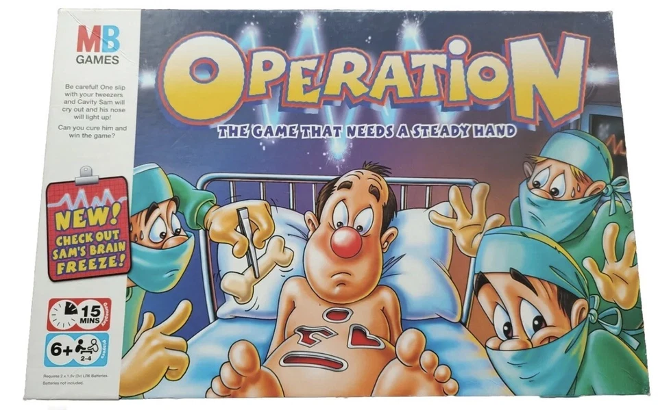 OPERATION with BRAIN FREEZE (ice cream) - MB GAMES 2004 *Tested & Complete* - Image 1 of 1