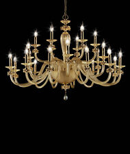 Lampadario classico in cristallo oro a 18 luci luxury m091 swarovsky