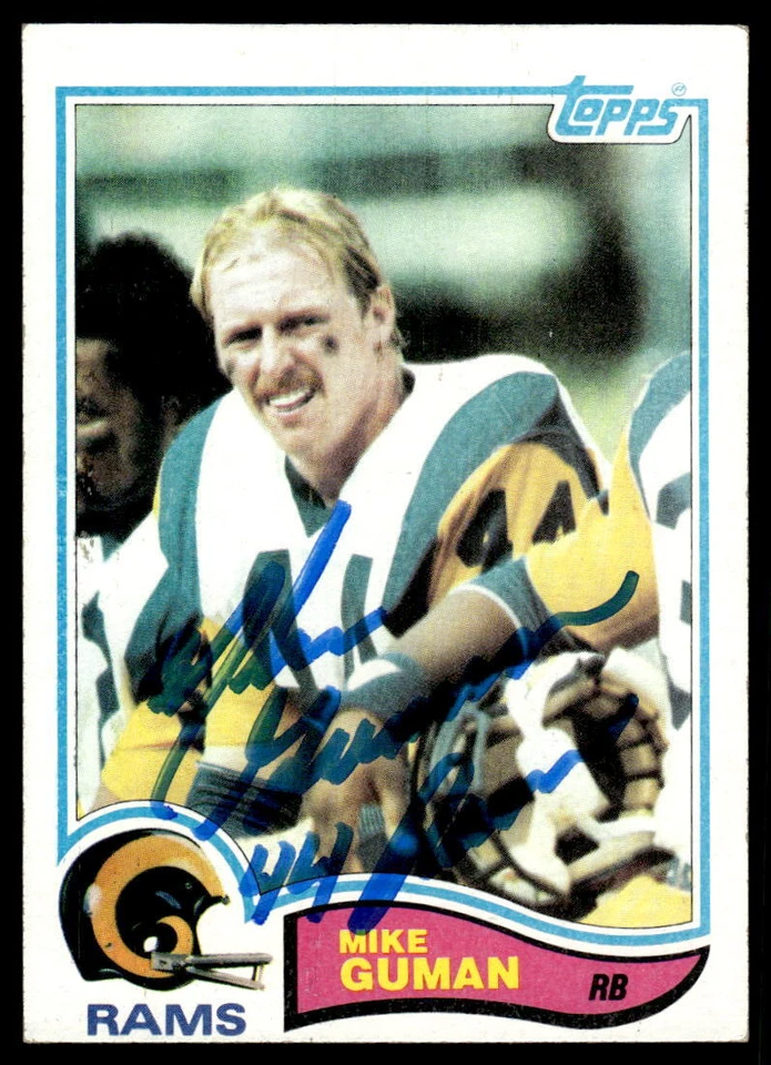 Mike Guman Signed LOS ANGELES RAMS Card   1982 Topps - Image 1 of 1