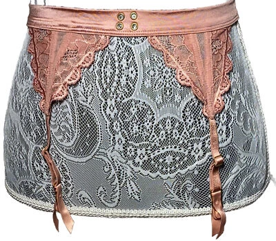 Винтажный 2009 новый Victoria's Secret M/L подвязки ремень атласной кружева подвеска ржавчины - Изображение 1 из 4