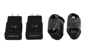 Samsung Fast OEM Charger with USB Type C Cables Galaxy S8 S8+ Note 8 S9 Plus 2pk - Picture 1 of 7