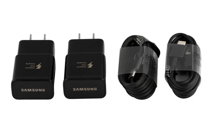 Samsung Fast OEM Charger with USB Type C Cables Galaxy S8 S8+ Note 8 S9 Plus 2pk - Image 1 of 1