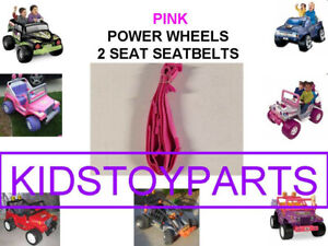 PINK NEW! JEEP Seat Belt SET FITS Power Wheels 2 SEAT JEEPS & OTHERS