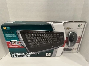 Logitech Cordless Desktop LX710 Laser Keyboard and Mouse 967670-0403 NEW - Picture 1 of 4