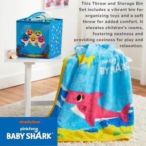 Nickelodeon pinkfong Baby Shark Throw & Storage Cube NEW