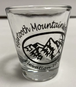 Beartooth Mountains Montana Klar Getränk Schnapsglas mit Schwarz Souvenir Geschenk - Bild 1 von 6