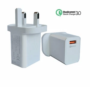 UK mains 24W Travel Quick Charger Adapter Plug for ZTE Axon 7 Max M Pro - Picture 1 of 5