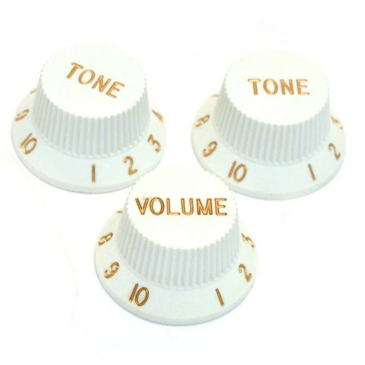 *NUEVAS PERILLAS DE CONTROL para piezas de guitarra Fender Standard Stratocaster Strat blancas Foto 1 de 1
