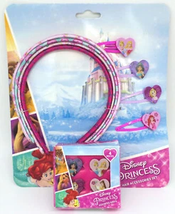 Disney Princess Geschenkset 4 Ringe + 4 Haarreifen + 4 Haarklips - Offiziell Liz - Picture 1 of 4
