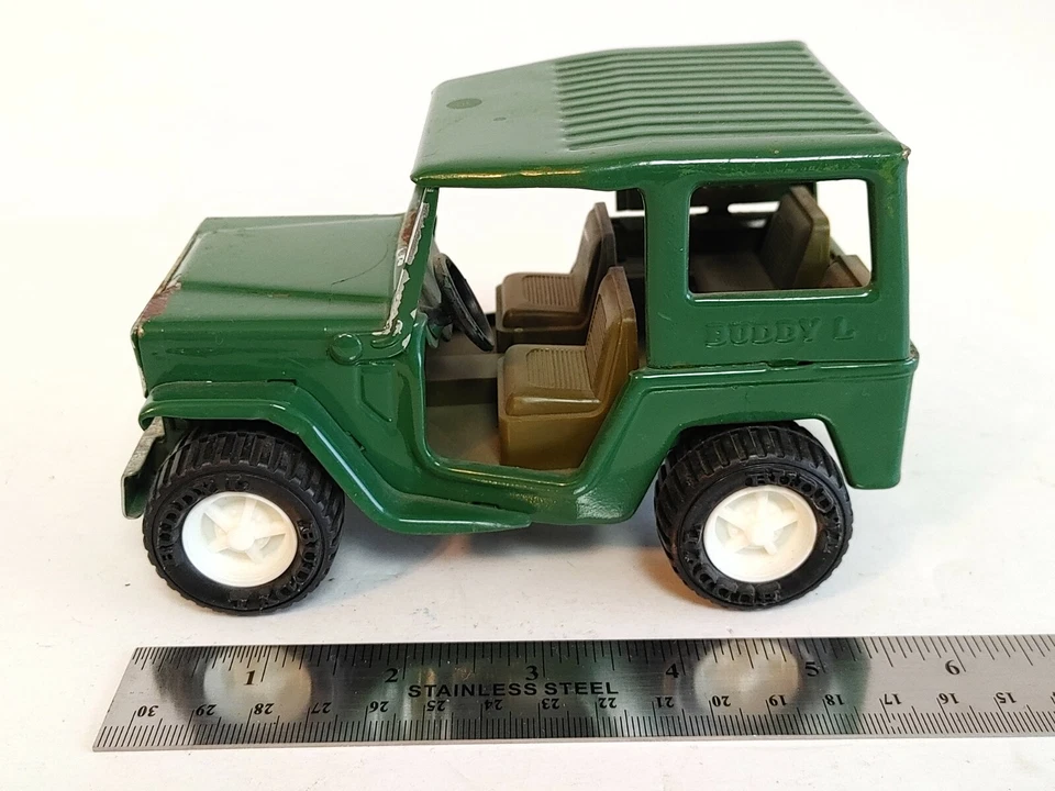 Jeep Buddy L vintage acero prensado verde #13941 Foto 1 de 4