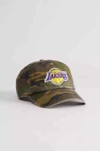 Los Angeles Lakers 47 Brand Camo Clean Up Adjustable Strap Back Dad Hat Cap NBA - Picture 1 of 2