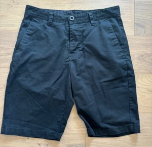 Volcom Shorts True To This Shorts Men's 31 Black Flat Front Chino Skateboarding - Picture 1 of 6