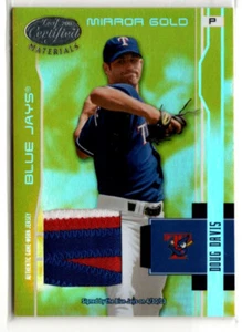 2003 Leaf Certified Materials Baseball Mirror Gold Doug Davis JERSEY PATCH 13/25 - Picture 1 of 1