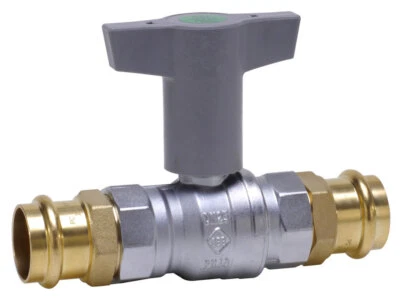 Bee Iso T-Griff Trinkwasser Kugelhahn 15 18 22 28 35 mm Profipress - Sanpress  - Bild 1 von 3