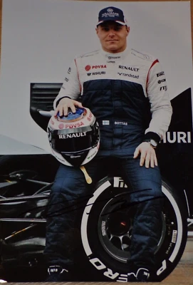 5 x SIGNED 12x8 Photos,  Bottas Maldonado Vergne Werhrlein Senna - Image 1 of 4