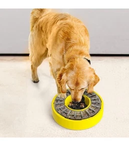Slow Feeder Dog Bowl - Rotate Lid to Unlock Yummy Treats - Challenging Dog  - Picture 1 of 6