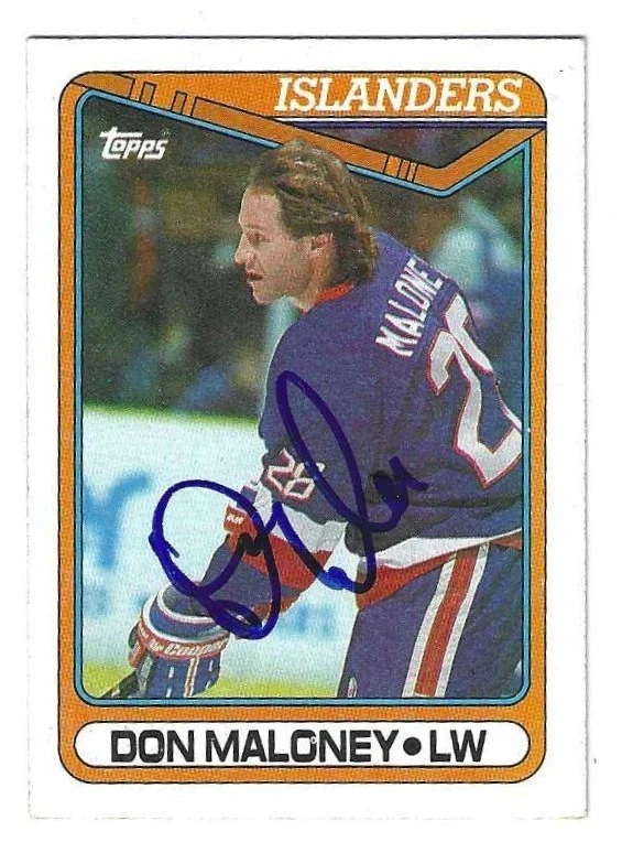 Signed Autographed Don Maloney New York Islanders 1990-91 Topps Card #31 COA - Image 1 of 1