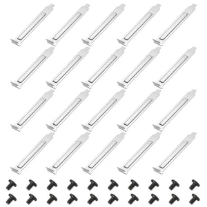 PCI Slot Cover Dust Filter, 20 Pcs Blanking Plate Expansion Blank Plate Silver - Afbeelding 1 van 6