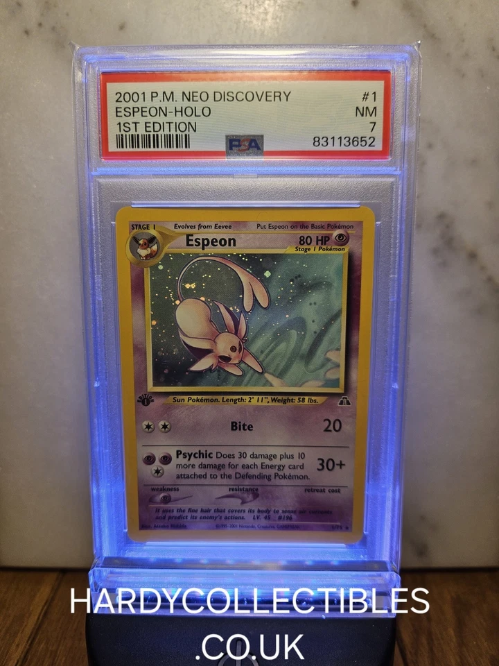 2001 Pokemon Neo Discovery Espeon 1st Edition Holo PSA 7 Near MINT - Image 1 of 1