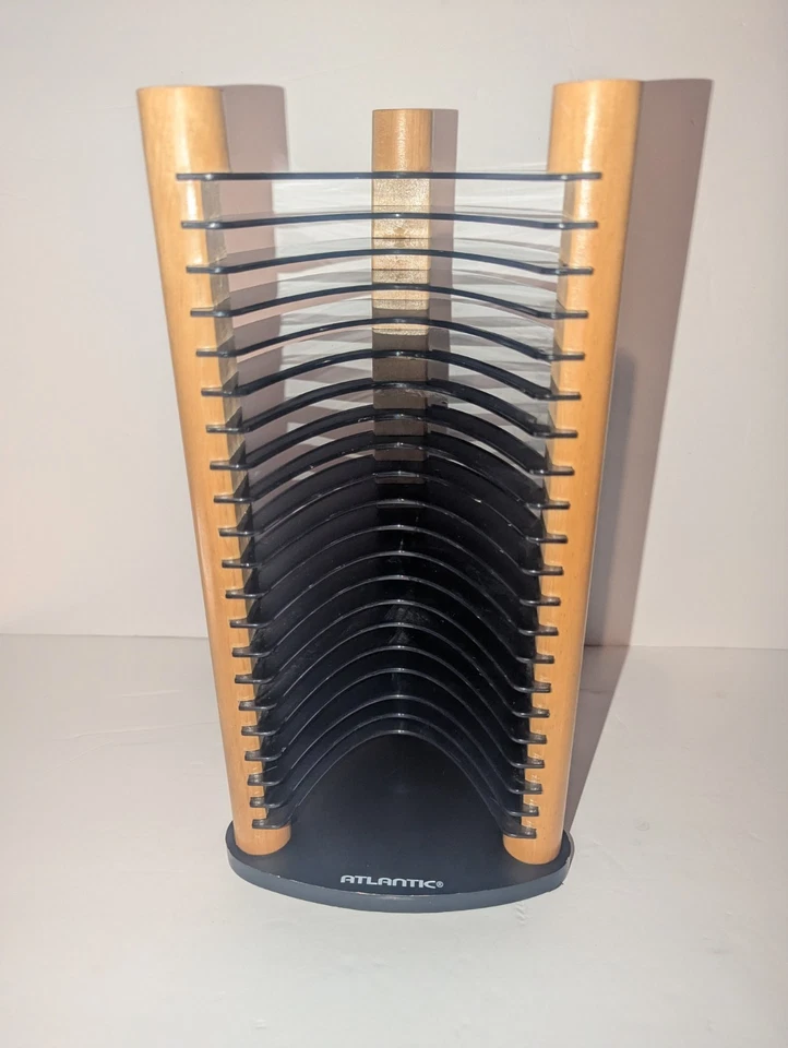Atlantic Wood Blue 20 CD Tower Rack Holder Organizer Classic Y2K  - Image 1 of 4